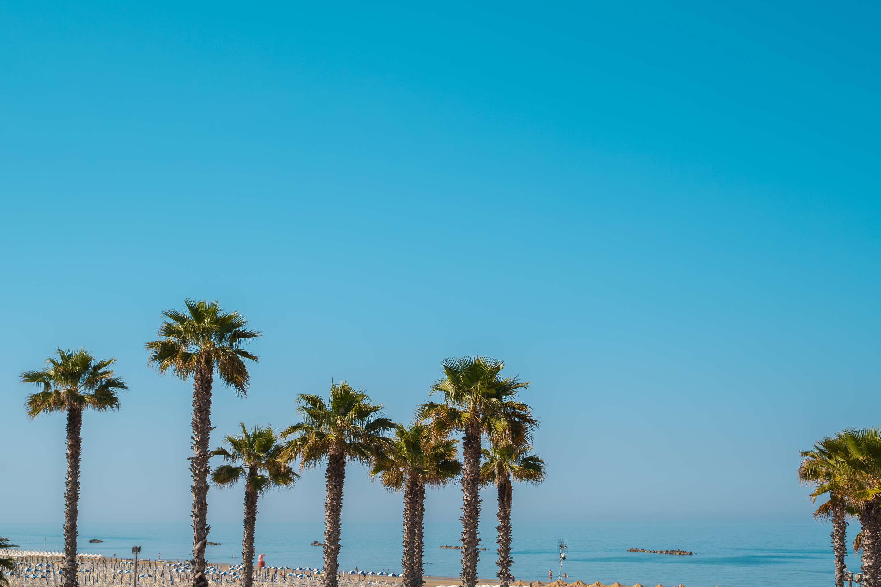 Spiaggia privata Hotel Il Moro Roseto degli Abruzzi con mar Adriatico